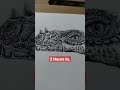 Iguana Ink Drawing. 2 Hours In!
