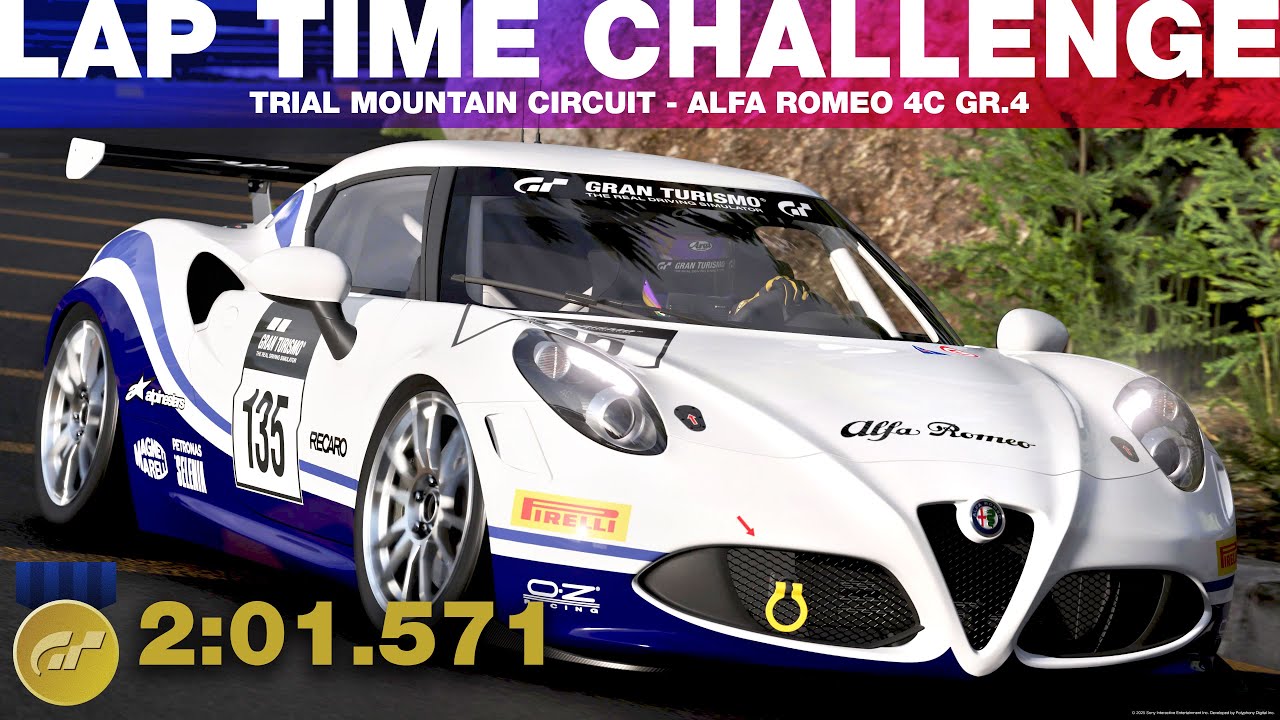 Gran Turismo 7 Lap Time Challenge - Trial Mountain Circuit - Alfa Romeo ...