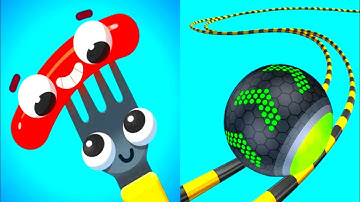 Fork N Sausage vs Going Balls - Satisfying ASMR Gameplay All Levels