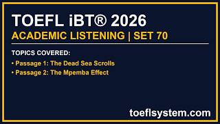 TOEFL iBT Listening Practice 70! 🧠📚