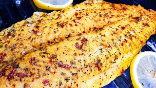 Only 2 Ingredients Oven Baked Fish Fillet In 2 minutes | Lemon Pepper Baked Fish