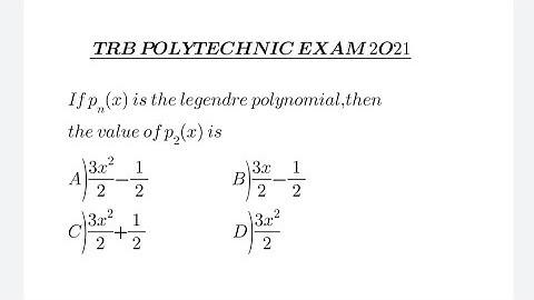 Legendre polynomial | Rodrique