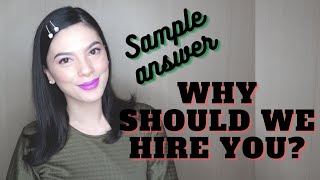 WHY SHOULD WE HIRE YOU? | SAMPLE ANSWER | DAYS WITH KATH