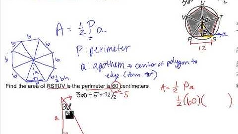 Geometry Area Unit - Section 4 Finding Areas of Regular Polygons