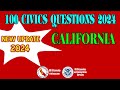 100 Civics Questions for US Citizenship Test 2024 - California