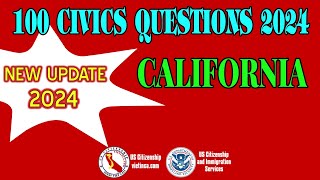 100 Civics Questions for US Citizenship Test 2024 - California