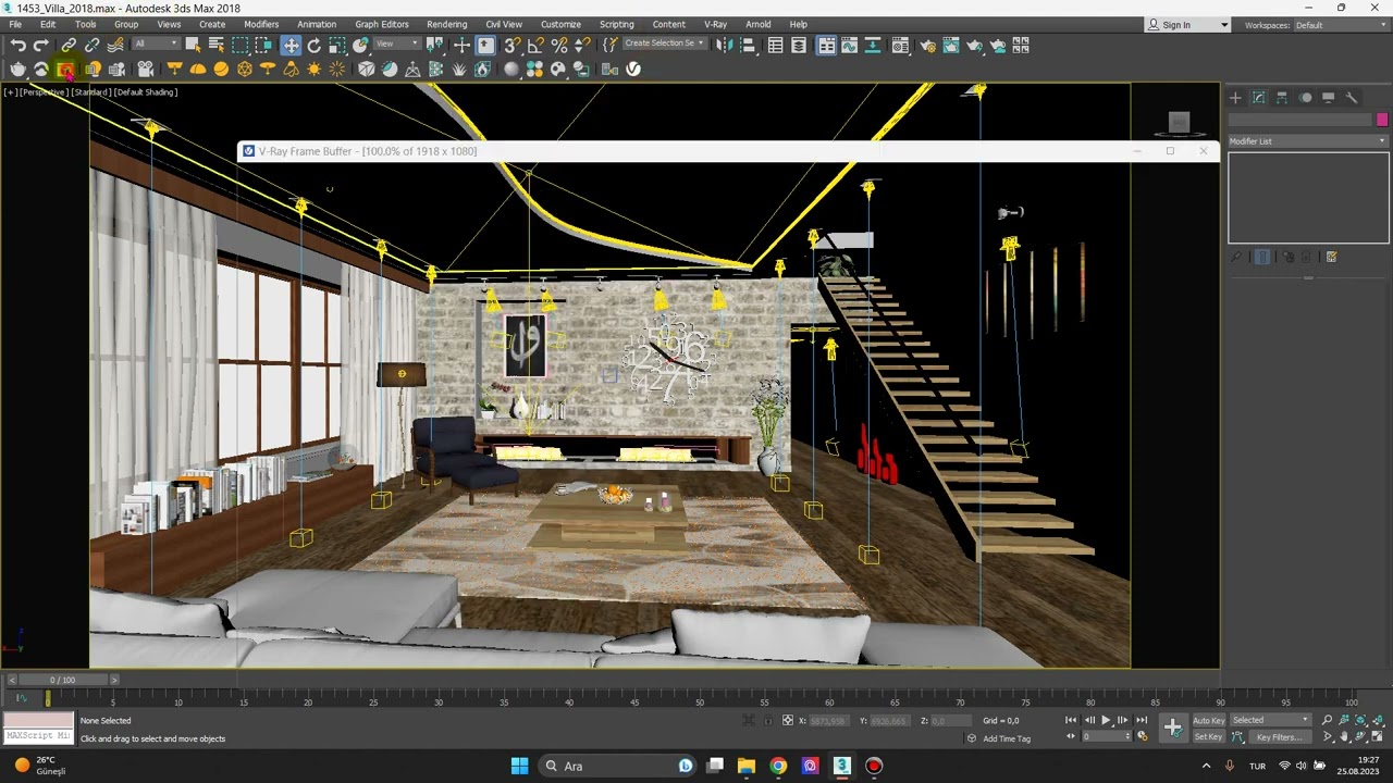 Ders119 3dsMax - Vray 6 Render Ayarları- Vray Toon - Vray Donoiser - Vray Light Mix - V.Sample Rate