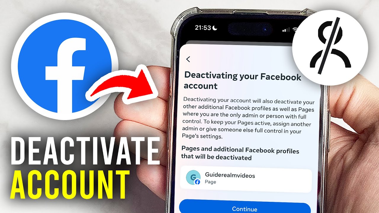 How To Temporarily Deactivate Facebook Account - Full Guide - YouTube