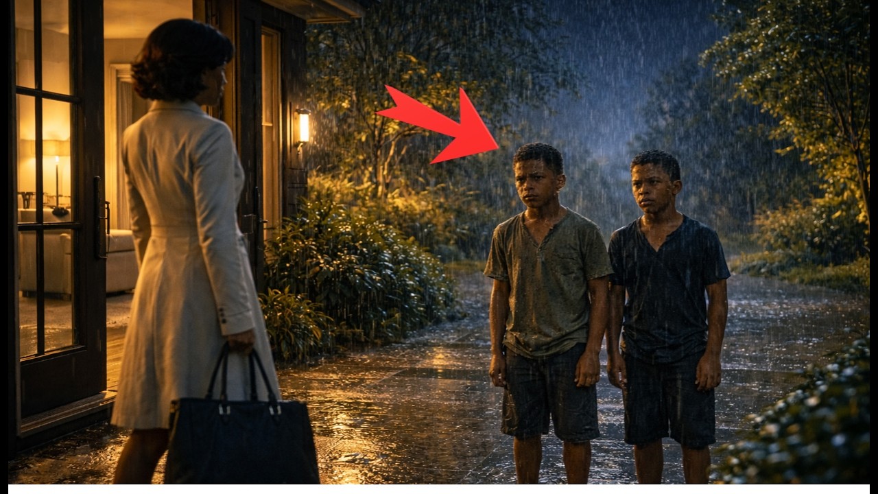 Black Billionaire Woman Came Home Early — Two Black Poor Boys Were Left in the Rain