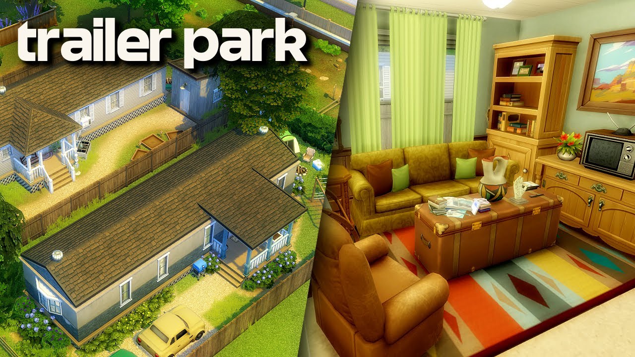 building a trailer park family home in the Sims 4 🏠