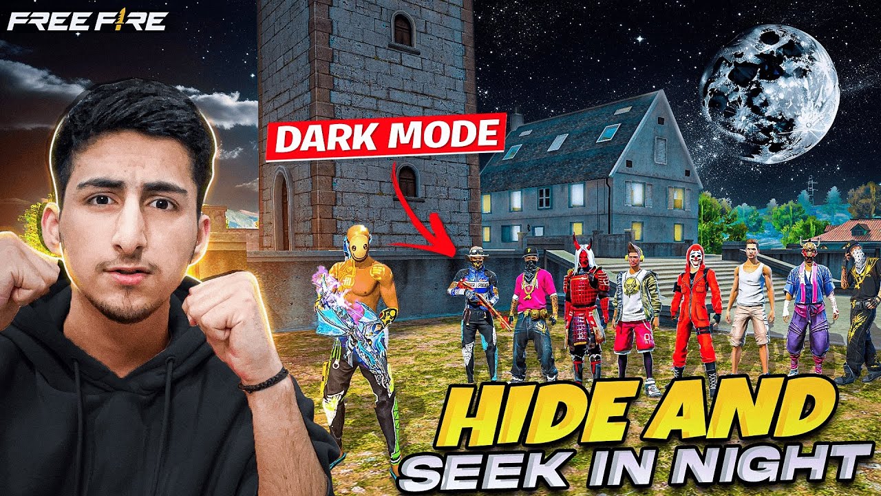 Hide And Seek In NightDark Mode 1 Vs 50   Free Fire India