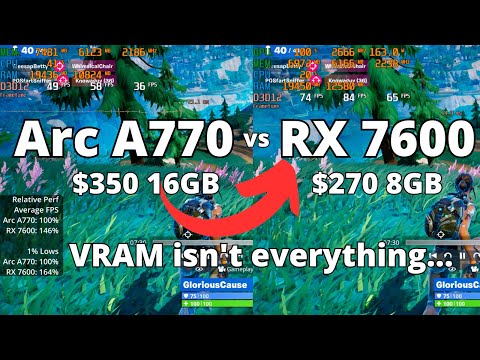 Battle of the "value" GPU brands: RX 7600 8GB vs Intel Arc A770 16GB