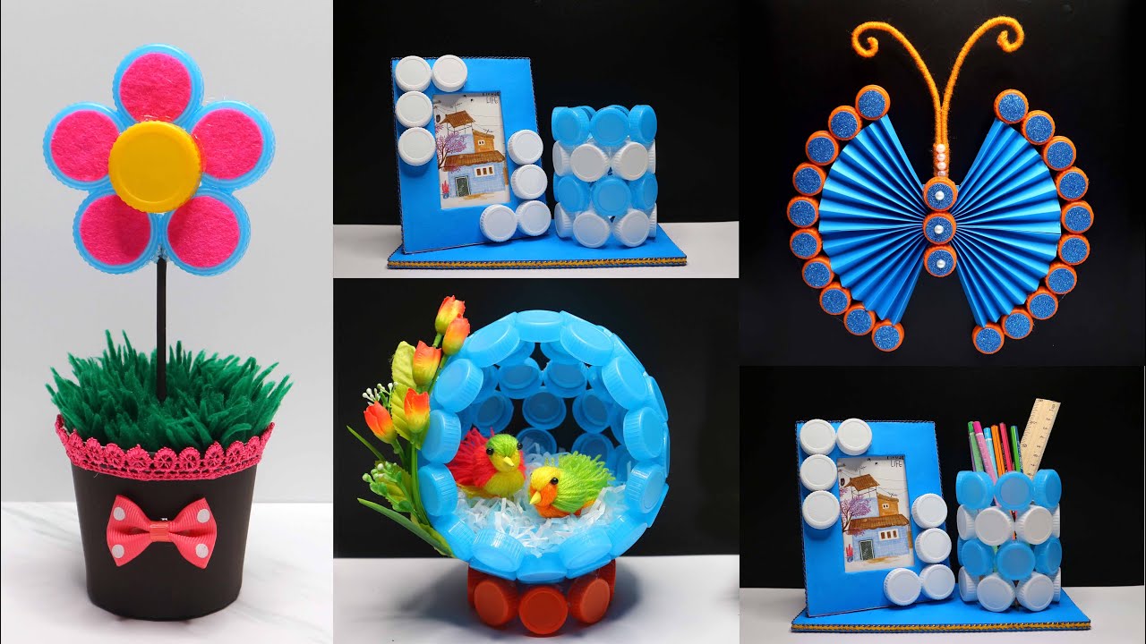 4 Best waste plastic bottle caps craft ideas | Ide Kreatif Terbaik dari Tutup Botol Bekas