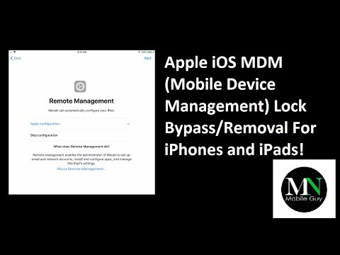 Bypass/Disable/Remove Remote Management (MDM) Lock on Apple iOS Devices!