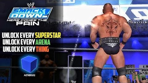 AetherSX2 (PS2) - Unlock All Superstars in SmackDown: Here comes the pain || Savedata 2022 🔥