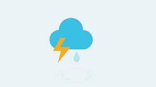 Thunder and rain icon 4K animation free download