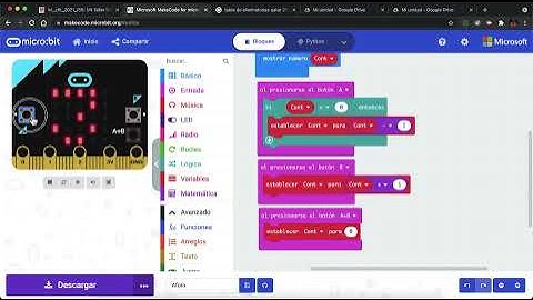 Programa Aforo en MakeCode