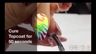 Nail Tutorial - Rainbow Zebra Print nail art Using Gel II™