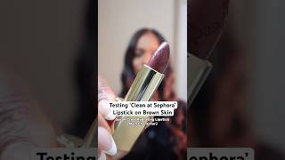 Famous I TRIED CLEAN AT SEPHORA LIPSTICK ON BROWN SKIN | Sarah Creal ‘Main Character 💄 EWG: 4 #cleanbeauty Net Worth