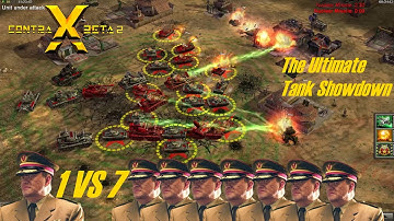 C&C Generals Contra X Beta 2 (1 VS 7 Insane AI, Tasting the update, Tank)