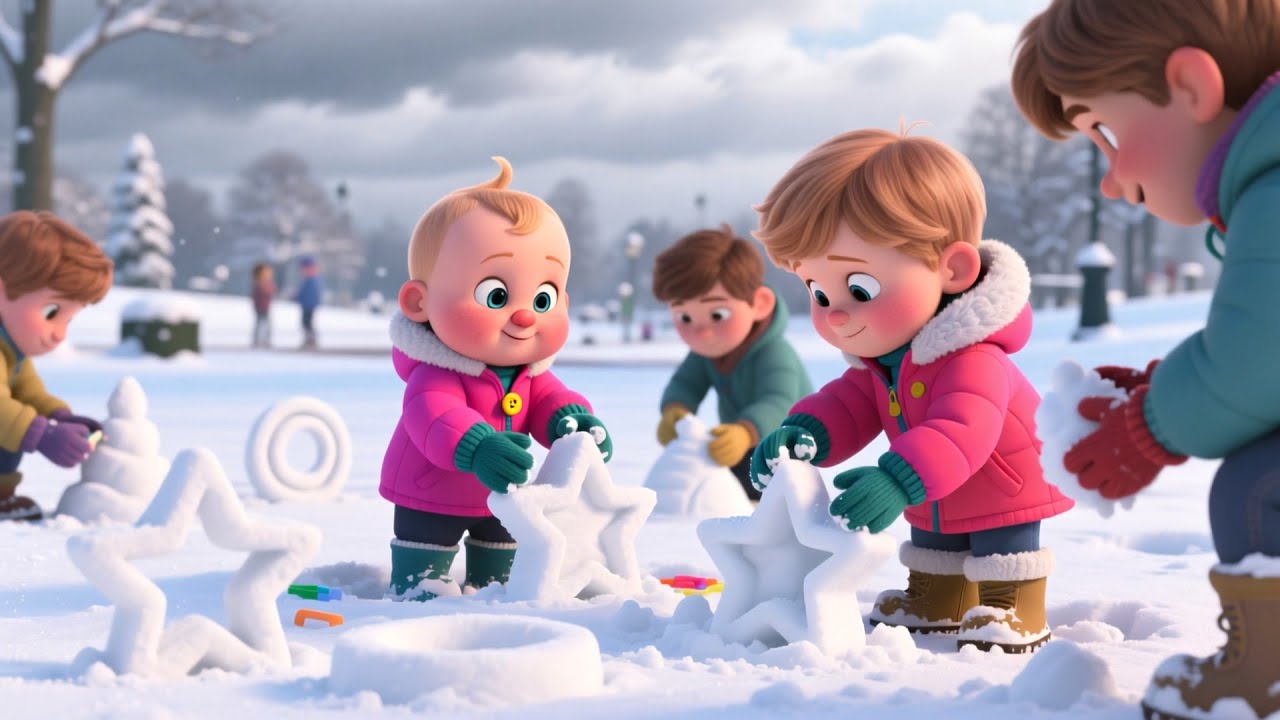 Baby’s Snowy Play Park ❄️☃️ | Fun Winter Learning for Kids | Preschool Adventure Video