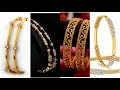 Delicate and Beautiful Gold Light Weight Bangles || Diamond Bangles