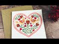 Paint a Watercolour Folk Art Valentine&#39;s Heart