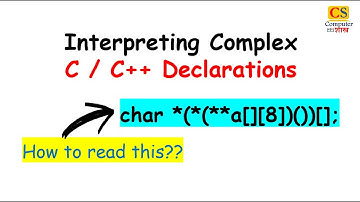 Interpreting Complex Declaration | How to read complex declaration in C / C++ ?