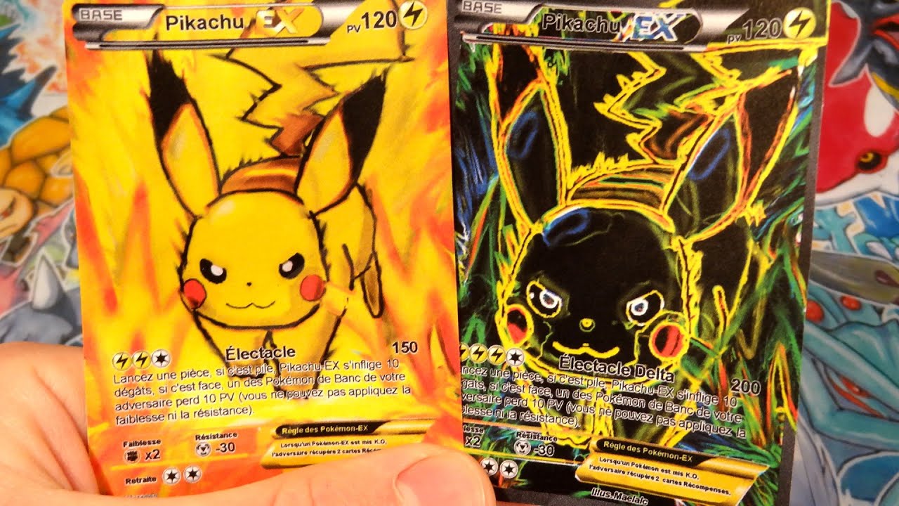 10 Extraordinaires Cartes Pokémon Ultra Rare PIKACHU EX FULL ART & PIKACHU DELTA 5