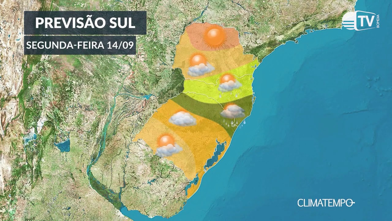 Previsão do Tempo: 14/09/2020