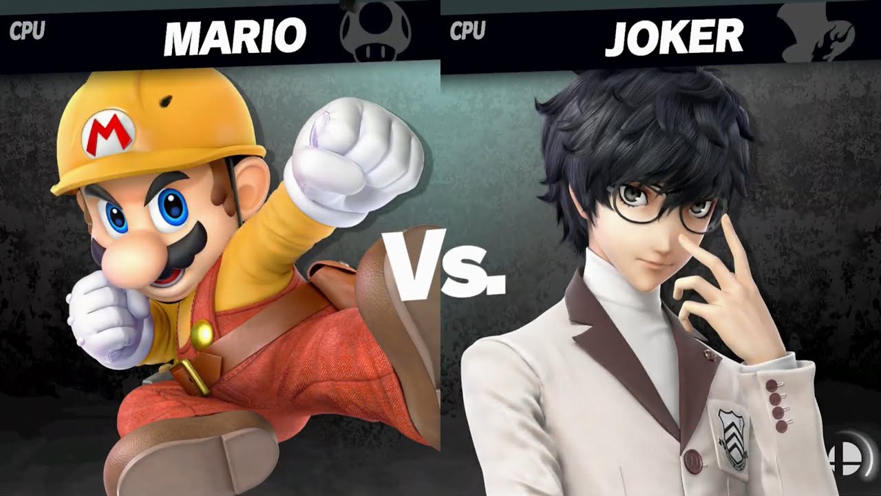 Super Smash Bros. Ultimate - Mario (Builder) vs Joker (Student)