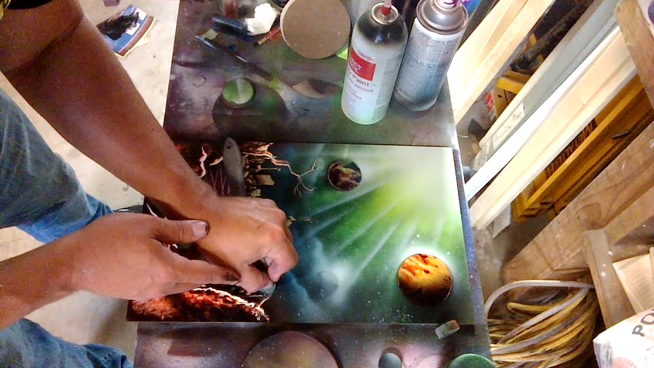 Custom spray paint fantasy art