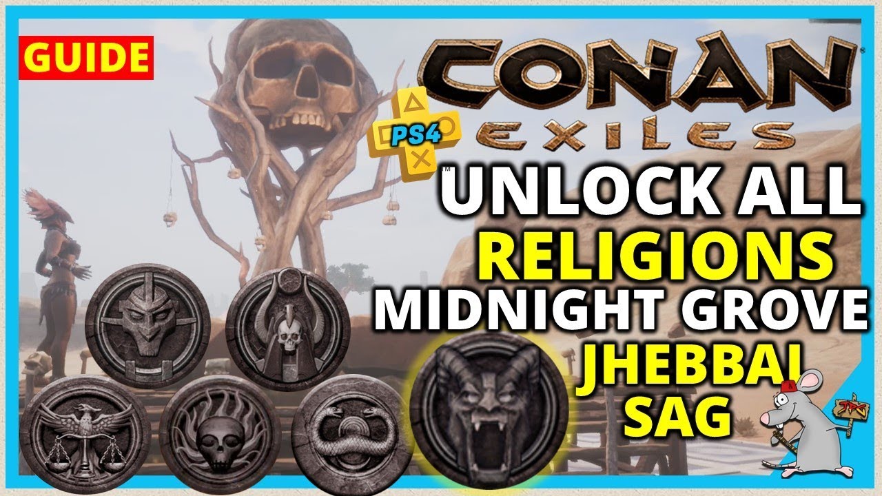 CONAN EXILES PS4 TIPS! All Religion Trainer Locations JHEBBAL SAG