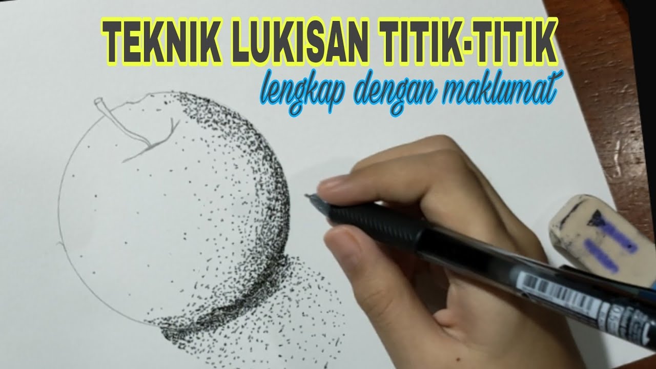 Teknik melukis dengan cara membuat titik-titik pada bidang lukis adalah . . . .