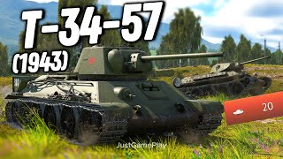 T-34-57 (1943) Exterminator Gameplay in War Thunder | No Commentary