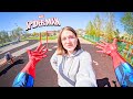 ANGRY FITNESS GIRL DON’T WANT TO LEAVE SPIDER MAN ALONE IN ABANDONED STADIUM (comedy parkour story)