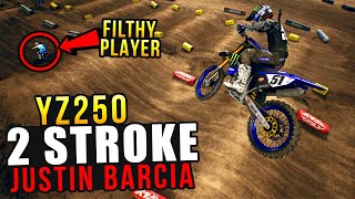 YZ250 2-Stroke Justin Barcia Against Filthy Player! - Monster Energy Supercross 3 Gameplay