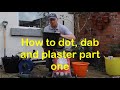 DOT DAB AND PLASTERING FOR BEGINNERS. Gas engineer does showing how to dot dab and plaster