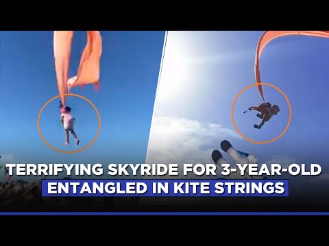 Taiwan Kite Festival: 3-Year-Old Gets Entangled In Kite Strings