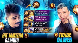 V BADGE 🌟 TONDE GAMER vs HIT TAMIZHA 😡 INDIA'S BIGGEST YOUTUBER🔥 | EPIC GRANDMASTER MATCH FREE FIRE