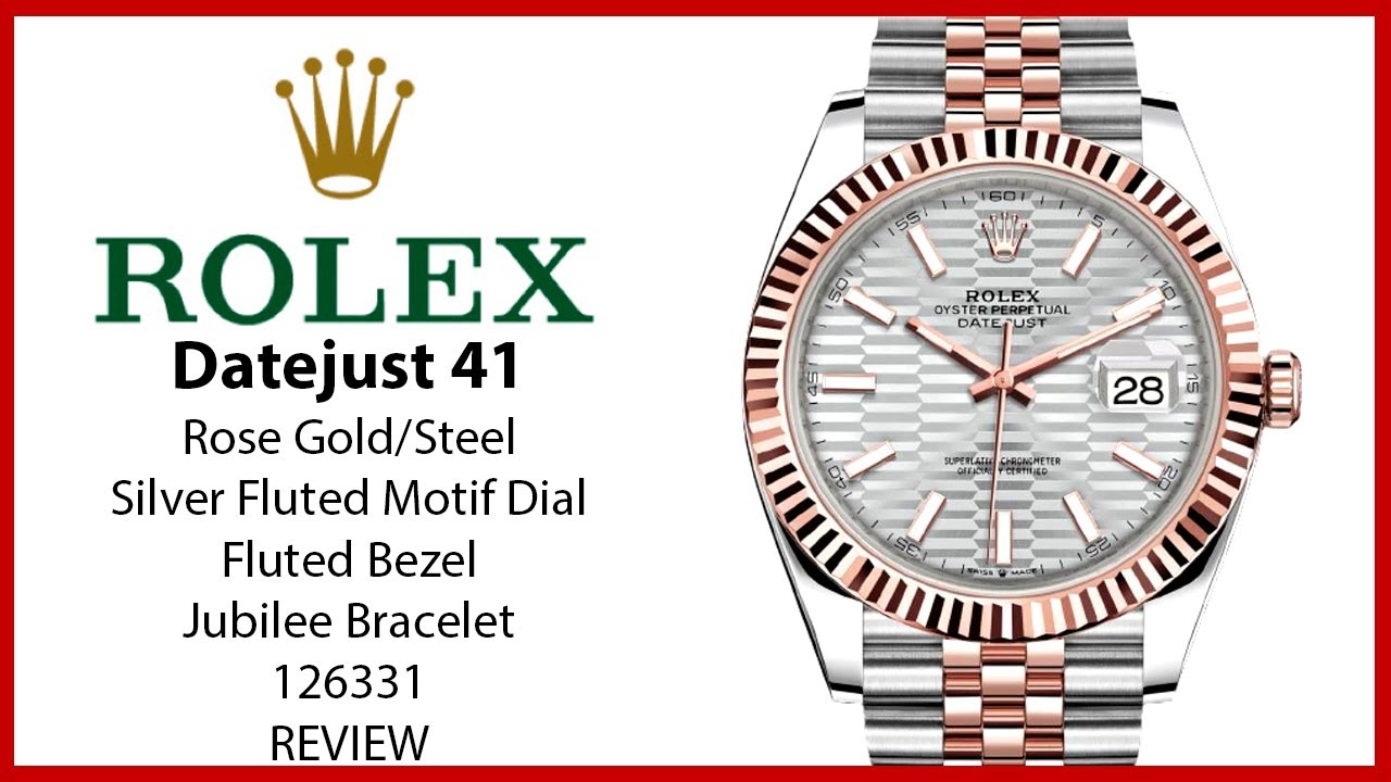 Rolex Datejust 41 Silver Dial Jubilee Bracelet Fluted Bezel Two Tone Gold