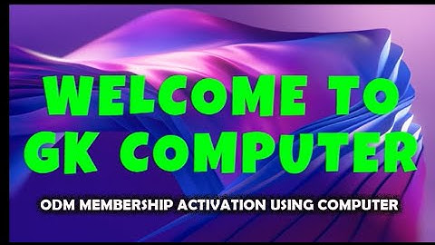 ODM MEMBER ACTIVATION