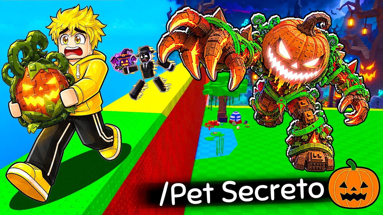 PEGUEI NOVO PET SECRETO no ADMIN ABUSE HALLOWEEN do ROUBE UM OVO