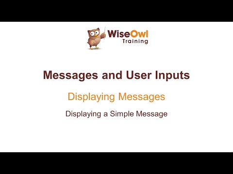 Excel VBA Online Course - 5.1.1 Displaying a Simple Message