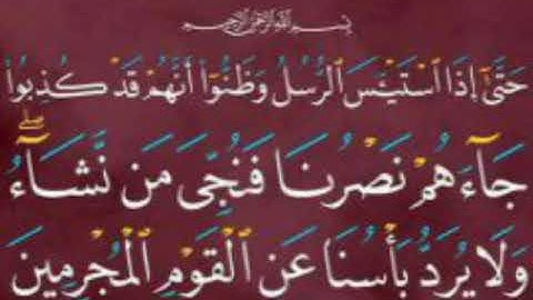 سورة يوسف آية 110 -Surah Yusuf Aya