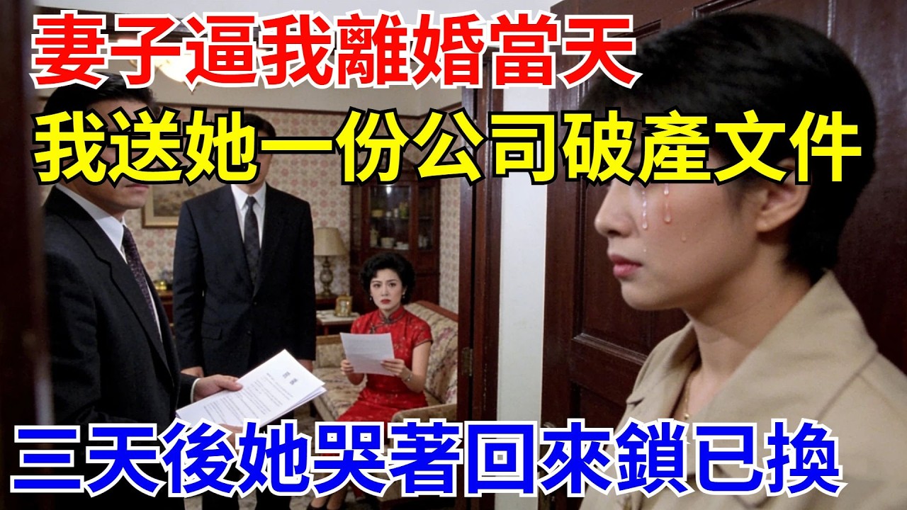 妻子逼我離婚當天，我送她壹份公司破産文件。三天後她哭著回來，卻發現門鎖已換。【風港故事】#男頻小說#都市#故事#小說#爽文#職場