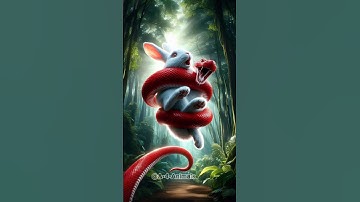 Cute rabbit rescued the poor little hedgehog #rabbit #cat #kitten #funny #ai