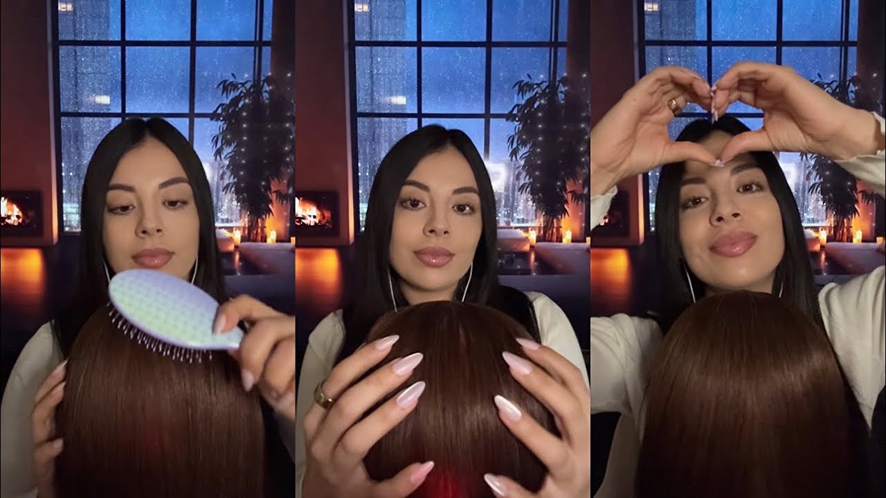 ASMR Gentle Hair Brushing & Scalp Massage ✨ Countdown for Sleep