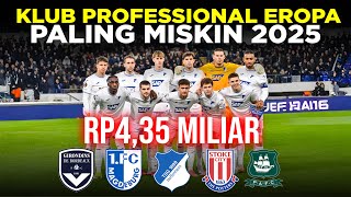 5 POOREST PROFESSIONAL FOOTBALL CLUBS IN EUROPE!