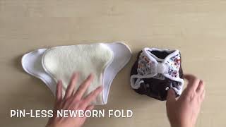 Pin-less Newborn Fold // Cloth Diapers